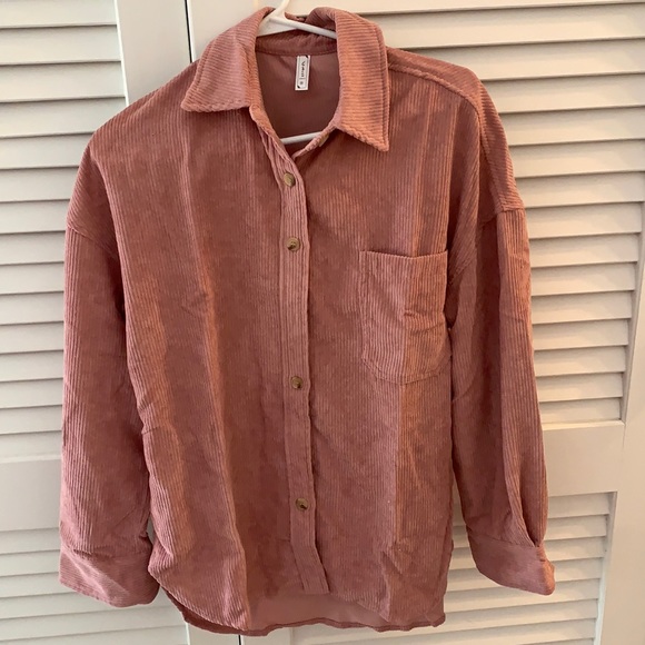 Oversized comfy corduroy Shacket - Picture 2 of 2